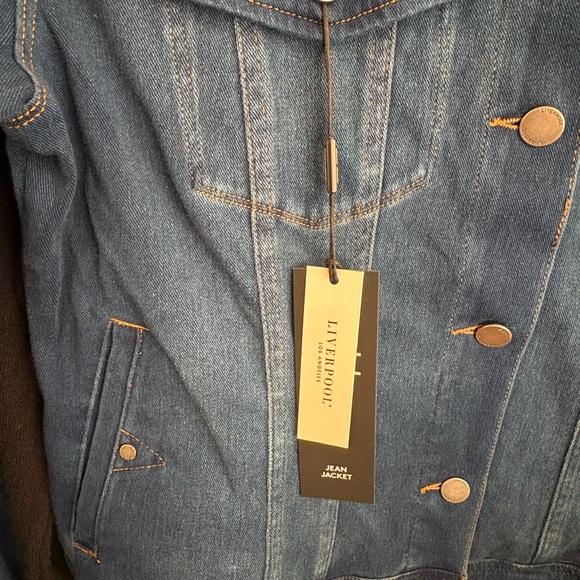 Liverpool Dark Blue Jean Jacket NWT size XL - Picture 2 of 4